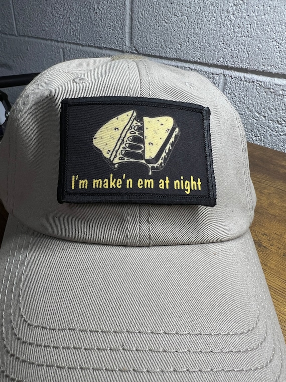 I'm Maken 'em at Night Funny Morale Patch Hook and Loop Patch 2x3 Made in  the USA 
