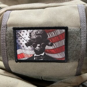 Tactical Abraham Lincoln Morale Patch- Hook and loop Custom Patch 2x3&quot; Made in the USA!