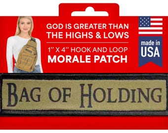 RedheadedTshirts - Bag of Holding Funny Morale Patch - Morale Patches for Tactical Accessories - Made in The USA