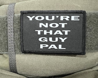 You’re Not That Guy Pal Meme Funny Morale Patch- Hook and loop Custom Patch 2x3"Fabriqué aux États-Unis!