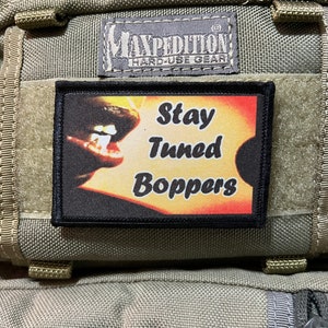 The Warriors Stay Tuned Boppers Morale Patch- Hook and loop Patch 2x3" Made in the USA!