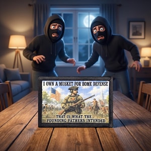I Own A Musket for Home Defense Morale Patch Meme