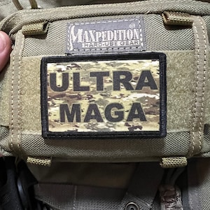 Multicam Ultra MAGA Morale Patch- Hook and loop Custom Patch 2x3&quot; Made in the USA!