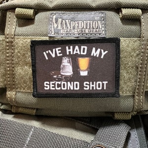 I've Had My Second Shot Morale Patch- Hook and loop Custom Patch 2x3" Made in the USA!
