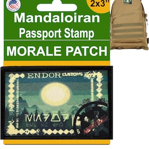 Endor Passport Stamp Morale Patch- Hook and loop Patch 2x3" Made in the USA!