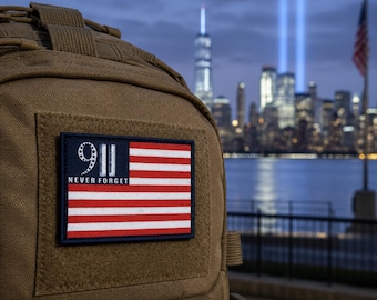 9/11 Never Forget USA Flag Morale Patch