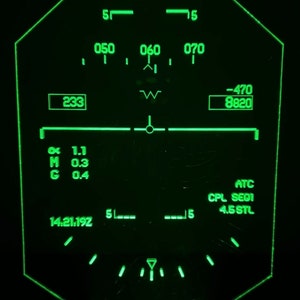 F/A-18 Hornet heads up display (hud)  LED Sign /acrylic light