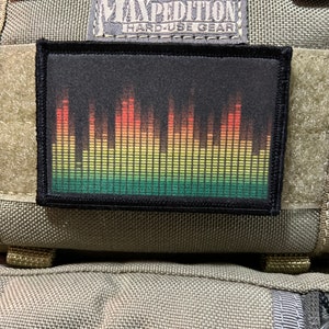 Stereo Equalizer Morale Patch- Parche de gancho y bucle 2x3 &quot;Hecho en los EE. UU.!