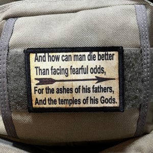 How Can Man Die Better Morale Patch - 2x3 Hook and Loop Patch