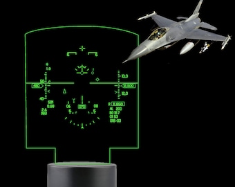 F-16 Viper Fighting Falcon head-up display HUD LED Sign / Luce acrilica