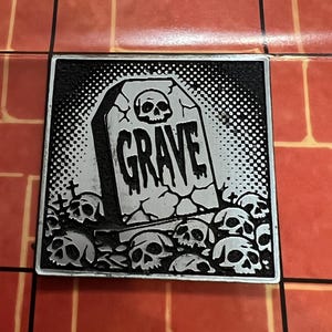 Fan Made Custom 3D Heroclix Grave Hindering Terrain Tiles Tokens (4 Pieces)