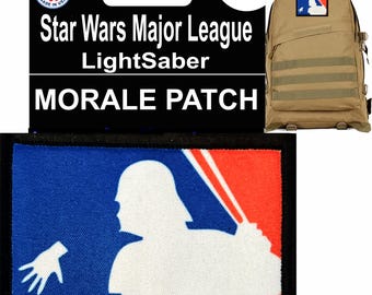 Major League Light Saber Morale Patch- Hook and loop Patch 2x3" Made in the USA!