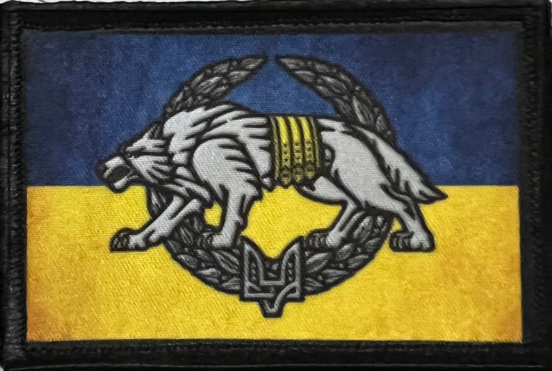 Ukrainian Flag Special Forces Ukraine Morale Patch Hook and loop Custom Patch 2x3 Made in the USA image 3