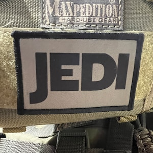 Subdued Jedi Star Wars Morale Patch- Hook and loop Patch 2x3&quot; Made in the USA!