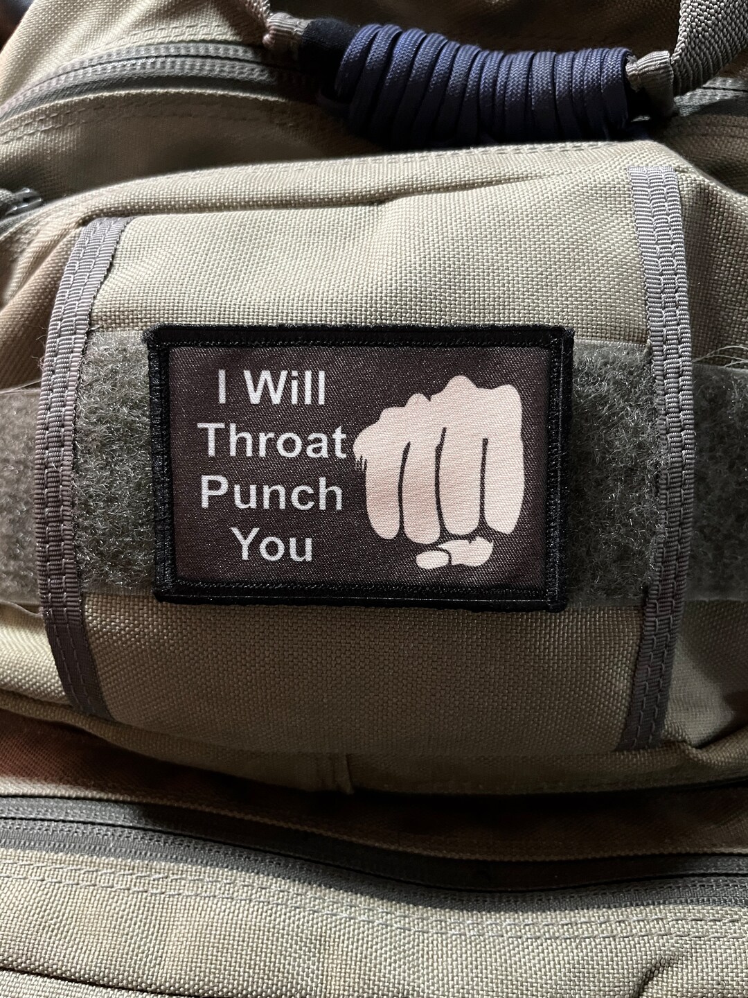 I Will Throat Punch You Morale Patch Hook and Loop Custom Etsy