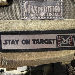 Subdued Stay on Target Morale Patch 1x4" Made in the USA!
