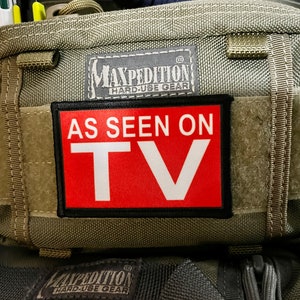 As Seen on TV Morale Patch- Hook and loop Custom Patch 2x3&quot; Made in the USA!