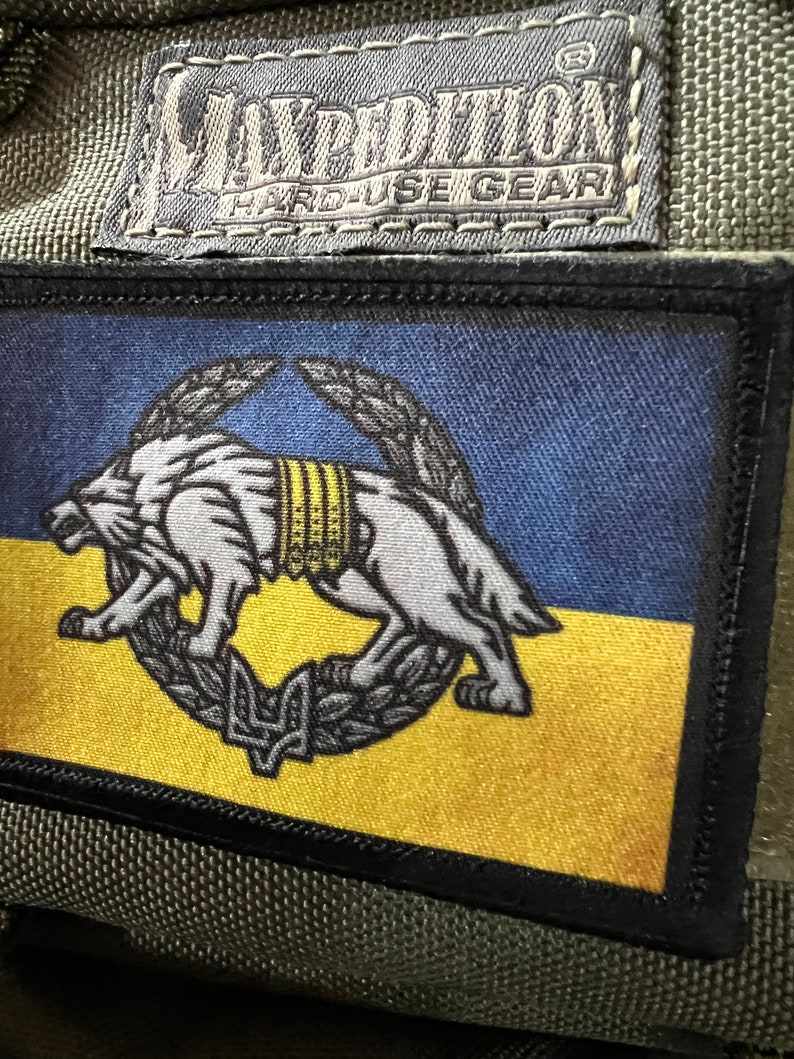 Ukrainian Flag Special Forces Ukraine Morale Patch Hook and loop Custom Patch 2x3 Made in the USA image 2