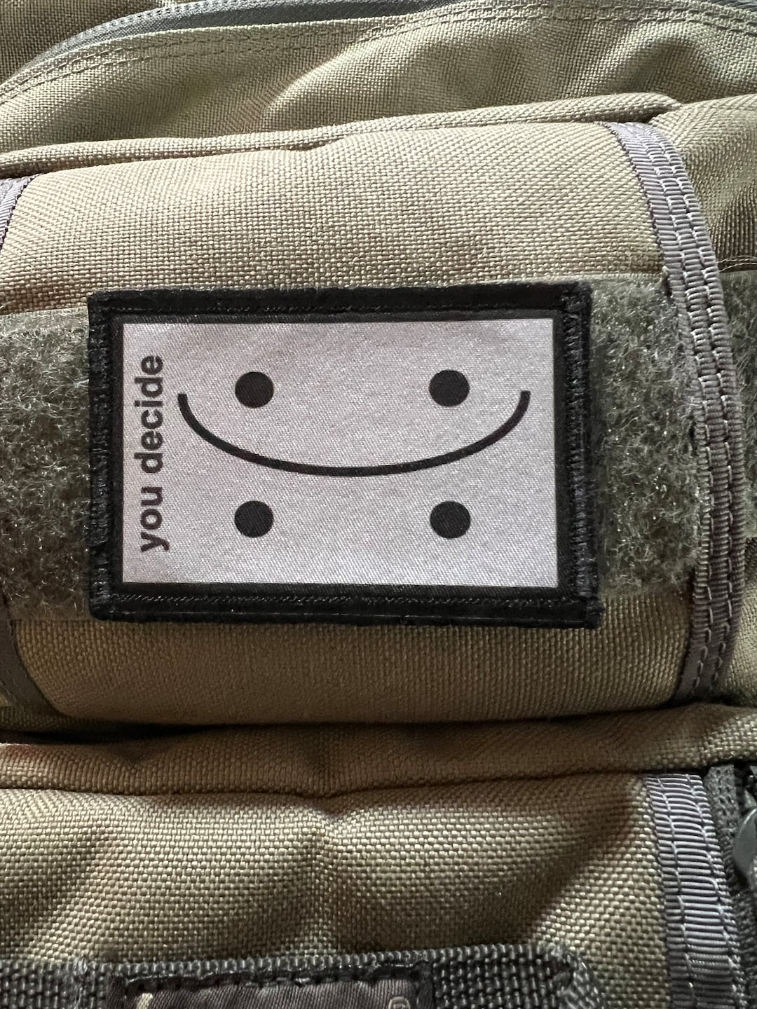 You Decide Funny Morale Patch - Two Face Hook and Loop Patch - Etsy