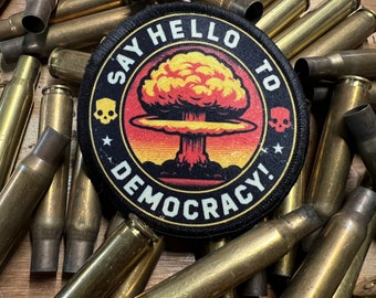 Together For Democracy! Helldivers 2 Morale Patch- Hook and loop Patch 2x3" Made in the USA!