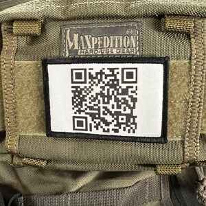 Morale Patch, Rick Roll QR Code, 2x3" Hook And Loop