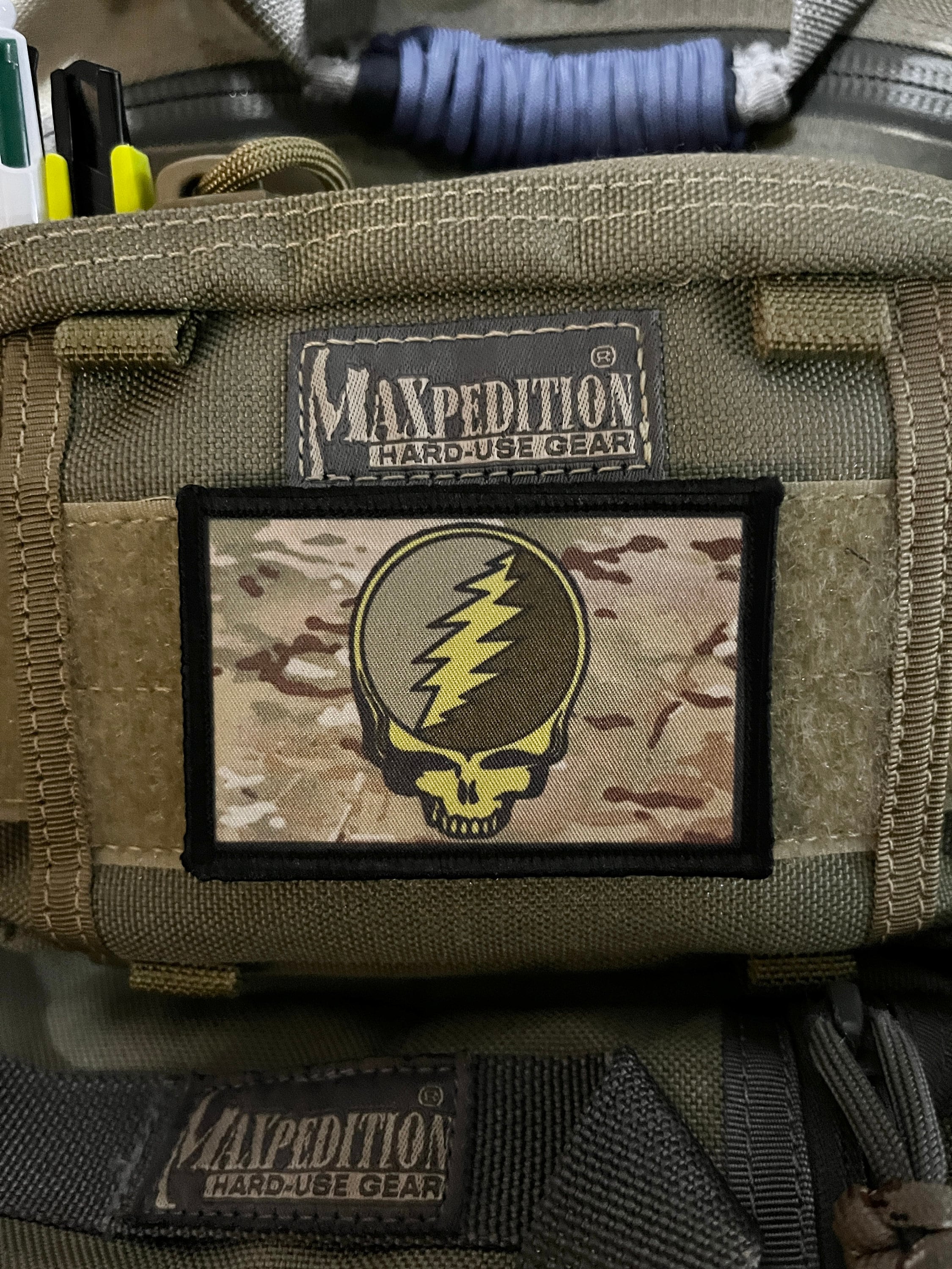 Brown Leather Topo Velcro Morale Patches