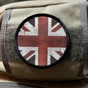 3&quot; United Kingdom Union Jack Morale Patch- Hook and loop Patch 3&quot; Circle Made in the USA!