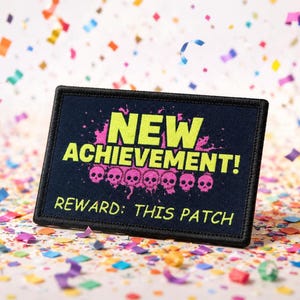 New Achievement Morale Patch, Dungeon Crawler, 2x3 Loop Backing