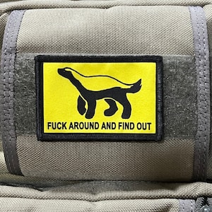 Honey Badger Morale Patch: Funny Hook and Loop Patch - 2x3&quot; Made in USA