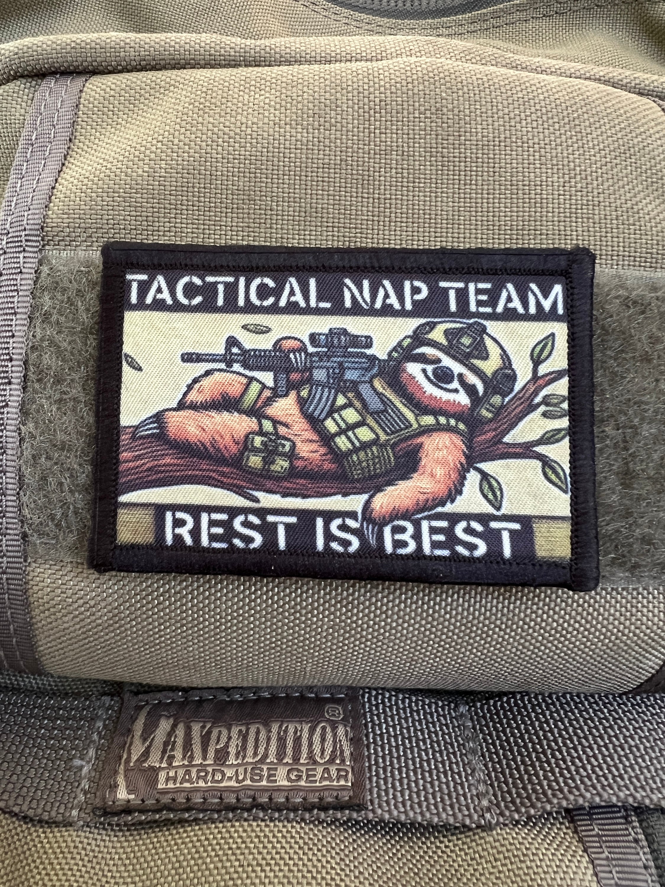 Tactical Nap Team Funny Morale Patch- Hook and Loop Patch 2x3" Made in ...