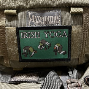 Irish Yoga Morale Patch- Hook and loop Patch 2x3" Made in the USA!