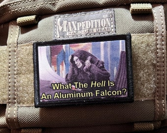 Millennium Falcon Aluminium Falcon Moral Tygmärke - Robotkyckling 5x7,5 cm