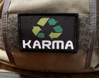 Karma Moral Patch - Patch personnalisé crochet et boucle 2x3 « Fabriqué aux États-Unis!