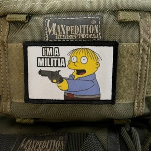 I&#39;m a Militia Funny Morale Patch- Hook and loop Custom Patch 2x3&quot; Made in the USA!