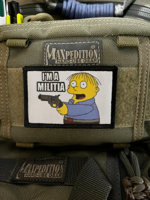 I'm a Militia Funny Morale Patch Hook and Loop Custom Patch 2x3 Made in the  USA -  Israel