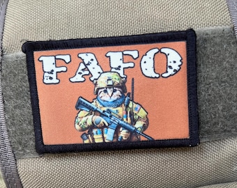 Naszywka morale FAFO Tactical Cat: Rzep, Wyprodukowano w USA