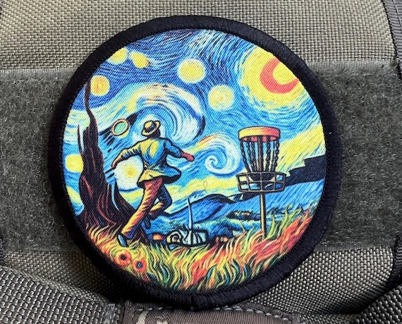 Van Gogh Disc Golf Morale Patch- Hook and loop Patch 3" Made in the USA!