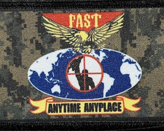 Fast Company Marines Morale Patch- Hook and loop Custom Patch 2x3" Made in the USA!
