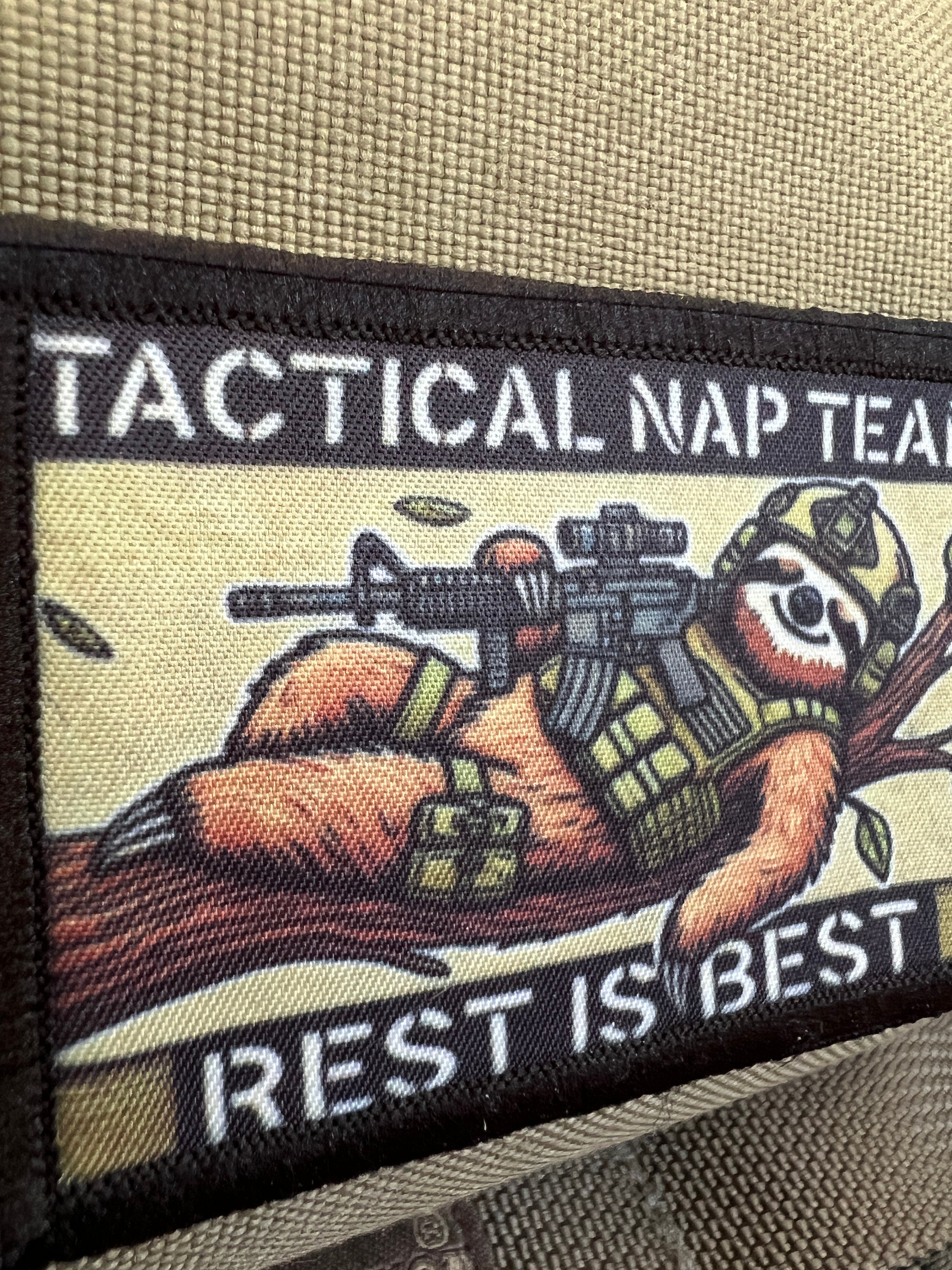 Tactcal Napping Tactical Nap Team Funny Morale Patch- Hook and Loop Patch 2x3