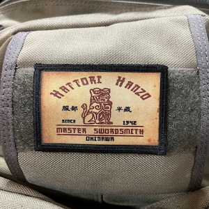 Hattori Hanzo Morale Patch- Hook and loop Custom Patch 2x3&quot; Made in the USA!