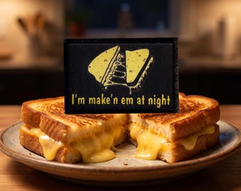 Funny Morale Patch, 2x3 Inch Black Velcro with Yellow Text