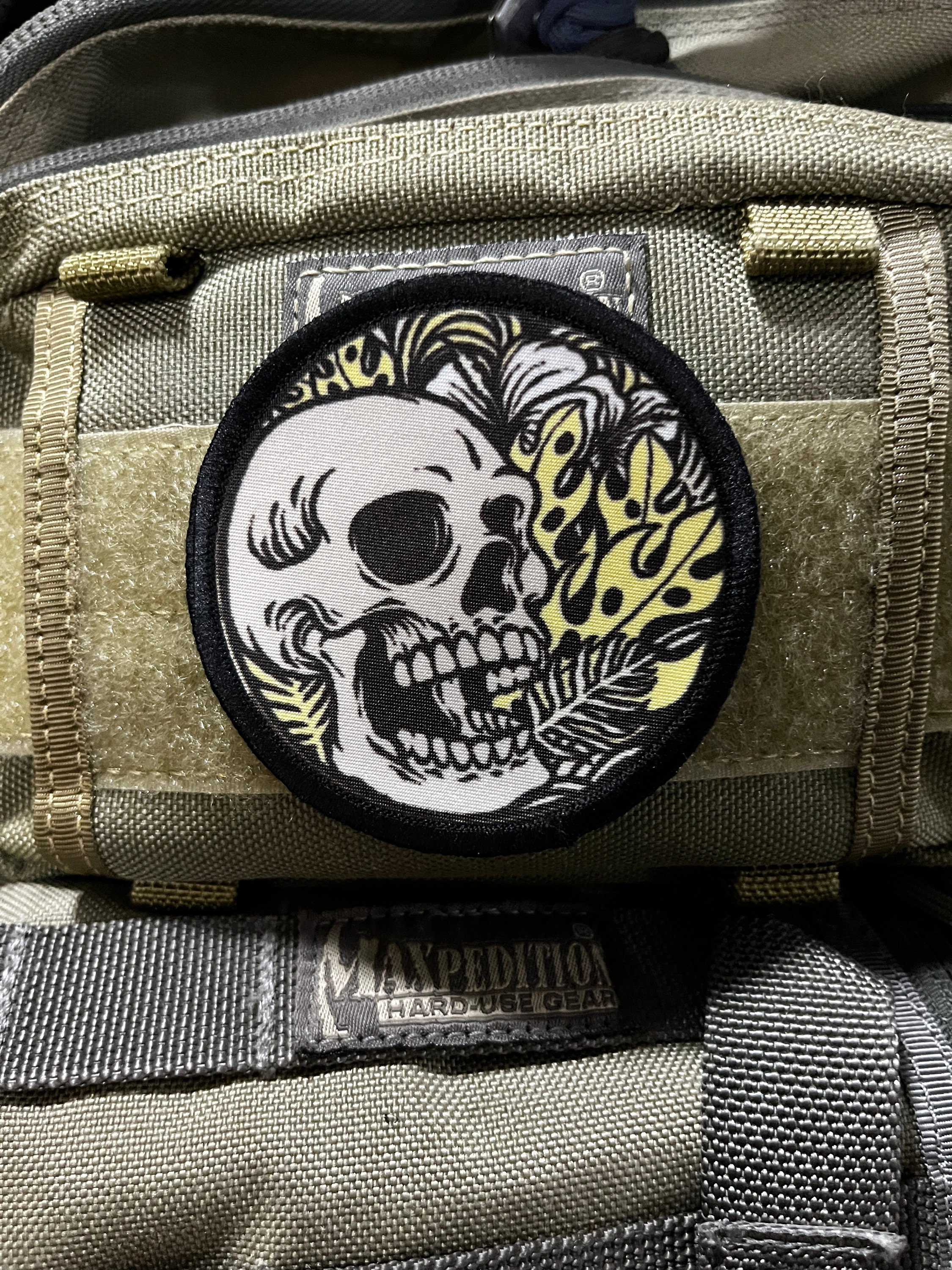 Parche Wiley X Velcro Patch Skull Grey