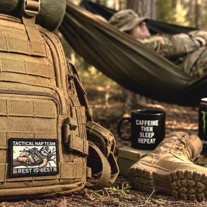 Tactical Nap Team Funny Morale Patch- Hook and loop Patch 2x3" Made in the USA!
