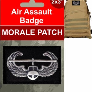 Air Assault Patch |2x3&quot; Hook and Loop Air Assault Morale Patch by Redheadedtshirts |