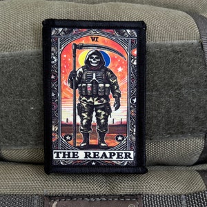 Parche de moral de la carta del Tarot de la Parca: parche táctico de velcro