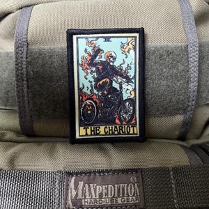 Ghost Rider The Chariot tarotkaart moraal patch-klittenband aangepaste patch 2 x 3" gemaakt in de VS!