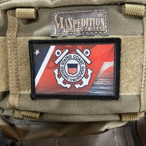 US Coast Guard Morale Patch- Hook and loop Patch 2x3&quot; Made in the USA!