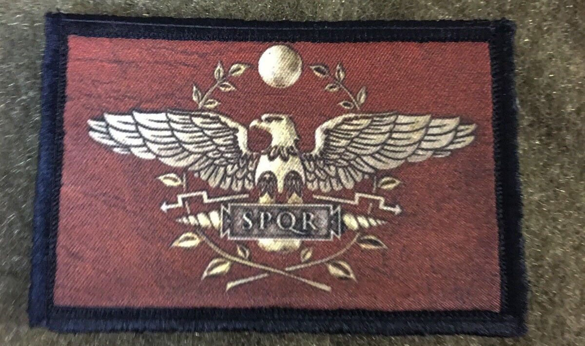  Roman Legion SPQR Morale Patch. 2x3 Hook and Loop. Made in The  USA : Clothing, Shoes & Jewelry