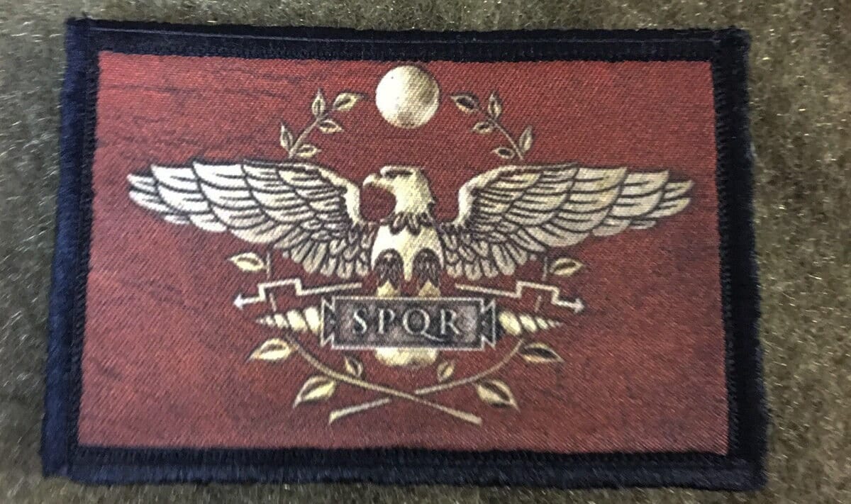 Spqr Rome Patch Roman Legion SPQR Morale Patch - Hook and Loop Custom Patch 2x3