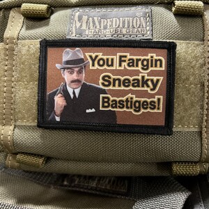 Smygande bastarder! Rolig moralpatch - Kardborreband, anpassad patch 5x7,5 cm, tillverkad i USA!